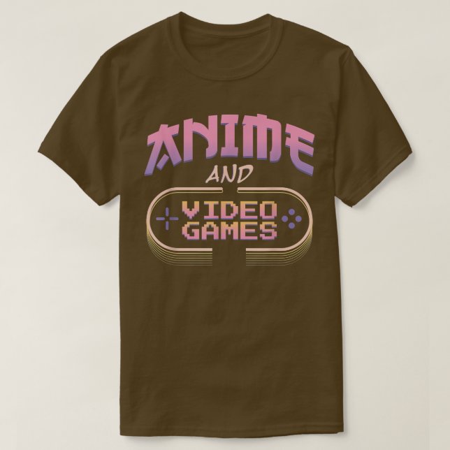 Camiseta Animes e Videos games - Camisa-T do jogador de ani (Frente do Design)