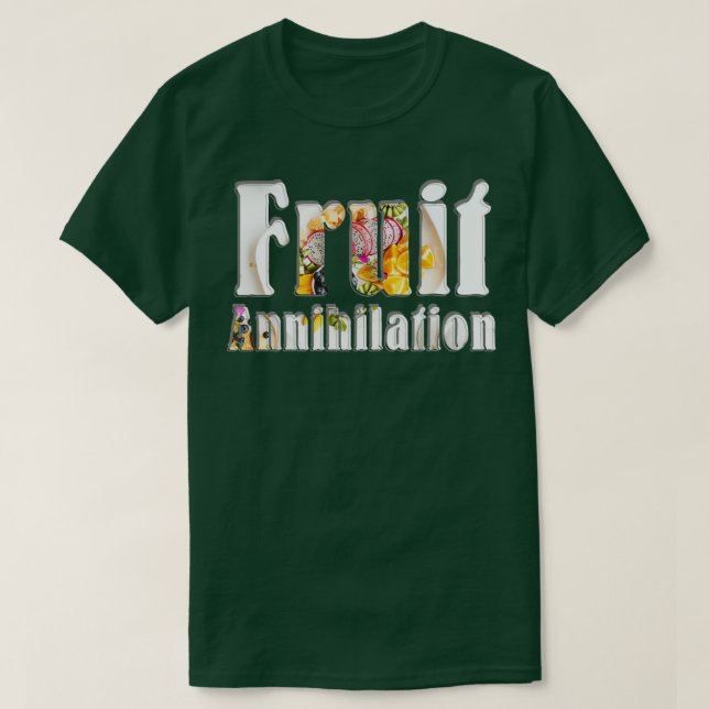 Camiseta Aniquilação de fruta (Frente do Design)