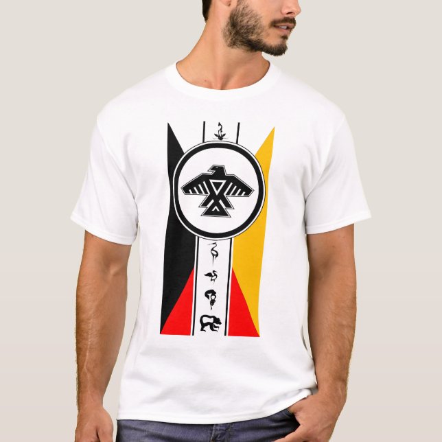 Camiseta Anishinabek Dodem & t-shirt de 4 sentidos (Frente)