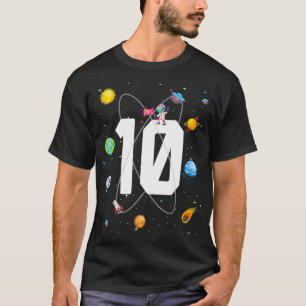 Camiseta Aniversário 10 Espaço Exterior 10º Aniversário 10
