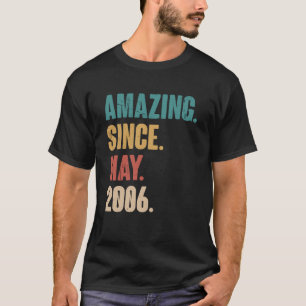 Camiseta Aniversário 17.ª decoração surpreendente desde mai