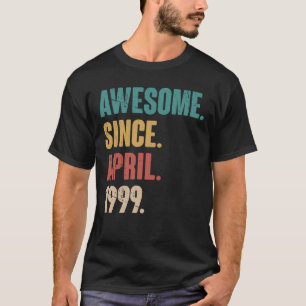 Camiseta Aniversário 24.ª Decoração Abril 24 Anos Vintag