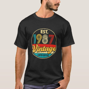 Camiseta Aniversário 39 Anos Vintage 1987 Edição Limitada 3