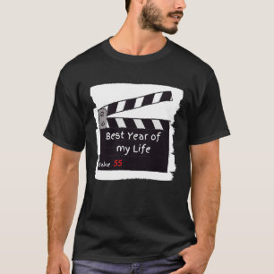 Camiseta Aniversário 55 anos Melhor Ano da Minha Vida