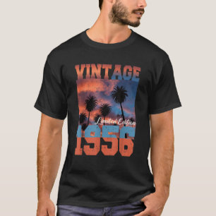 Camiseta Aniversário 70 anos Nascido em 1956 Presente Feito