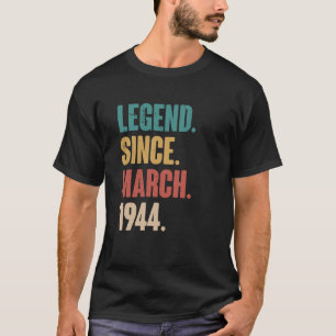 Camiseta Aniversário 79º Decoração Março 79 Anos Vintag