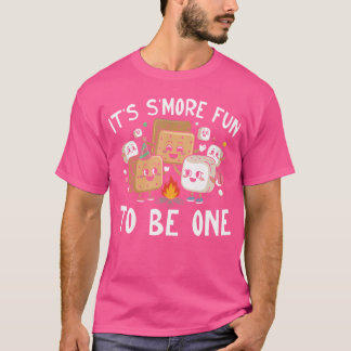 Camiseta Aniversário Acampando Marshmallow É Mais Divertido