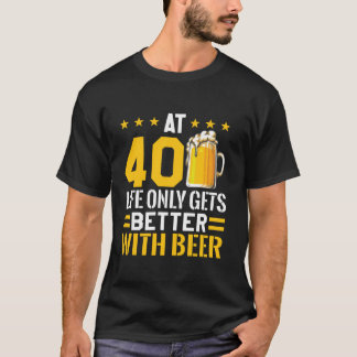 Camiseta Aniversário Bebida Cerveja aniversário de 40 anos