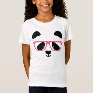 Camiseta Aniversário bonito da cara da panda