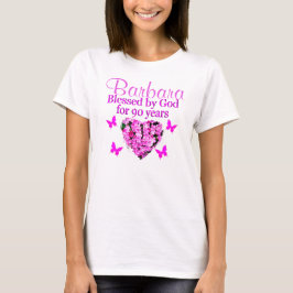Camiseta ANIVERSÁRIO bonito FLORAL PERSONALIZADO DO PINK