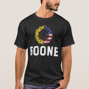 Camiseta Aniversário Boone Primeiro Nome Família Sobrenome
