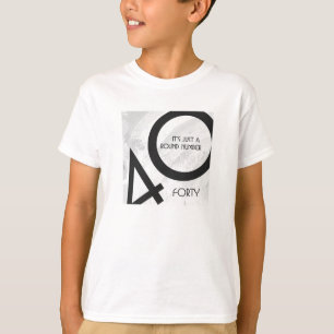 Camiseta Aniversário Branco de 40 Décadas