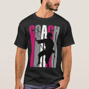 Camiseta Aniversário Carate Pink Coach Womens Retro aughter
