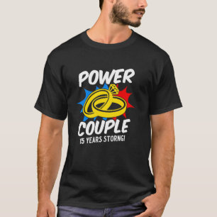 Camiseta Aniversário Casal Poderoso Casado Romântico L