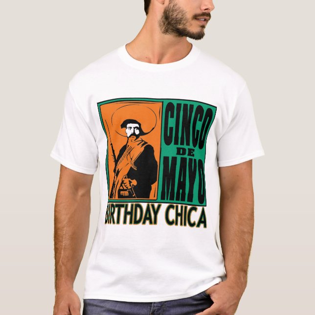 Camiseta ANIVERSÁRIO CHICA de Cinco de Mayo (Frente)