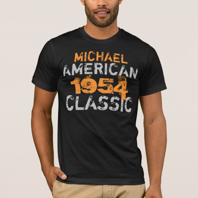 Camiseta Aniversário clássico americano personalizado (Frente)