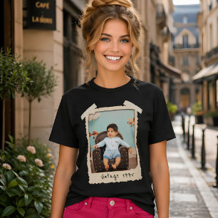 Camiseta Aniversário com Foto Vintage Personalizada