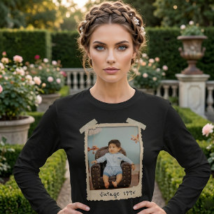 Camiseta Aniversário com Foto Vintage Personalizada