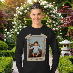 Camiseta Aniversário com Foto Vintage Personalizada