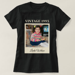 Camiseta Aniversário com Nome em Roteiro de Foto Personaliz