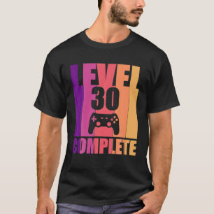 Camiseta Aniversário completo do jogador de vídeo 30 nível 