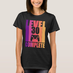 Camiseta Aniversário completo do jogador de vídeo 30 nível