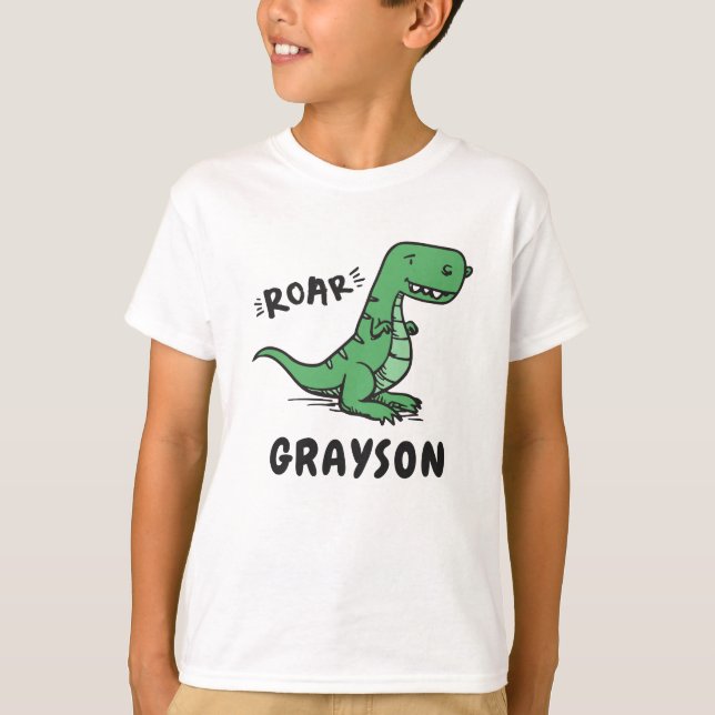 Camiseta Aniversário conhecido do t-shirt de T-Rex do (Frente)