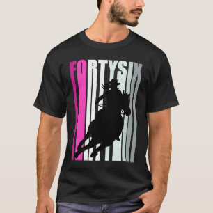 Camiseta Aniversário Cowgirl Retro 46º Rodeio Rainha do Cav