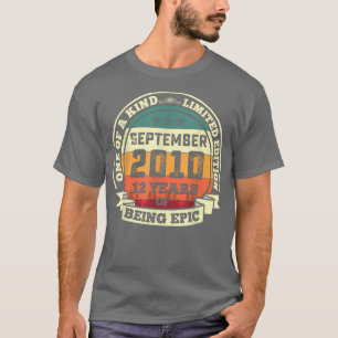 Camiseta Aniversário Da 12 De Setembro De 2010 Presente A 1