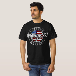 Camiseta Aniversário da Bandeira dos EUA Vintage 1951