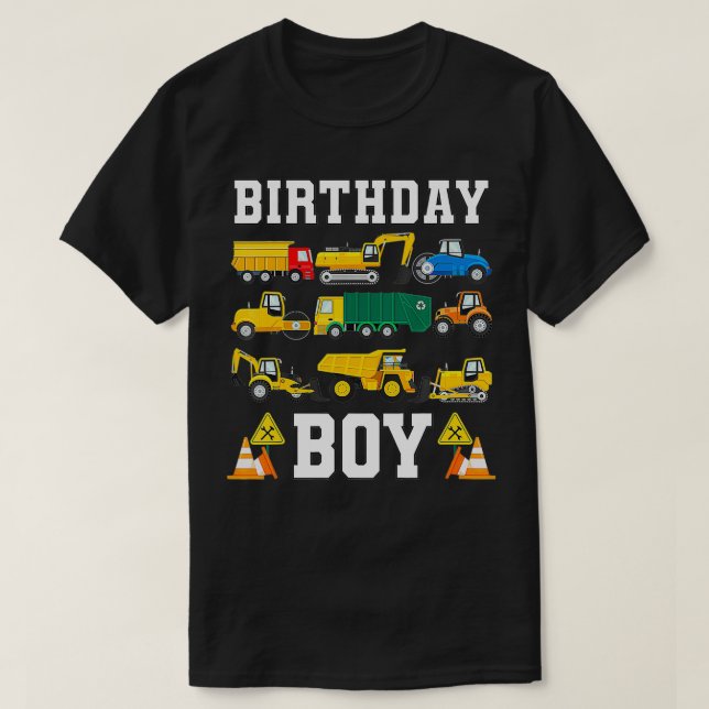 Camiseta Aniversário da Construção Engraçado do aniversário (Frente do Design)