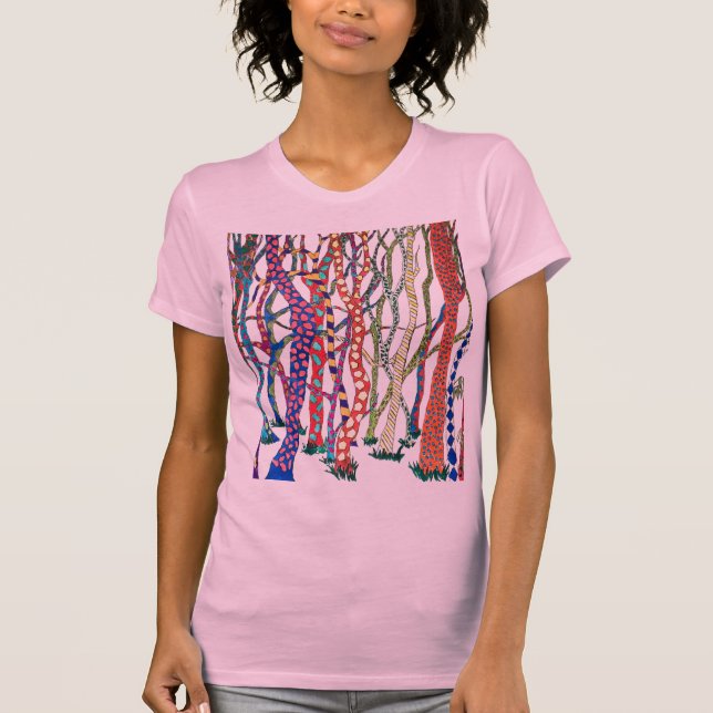 Camiseta Aniversário da Crazy Forest Watercolor (Frente)