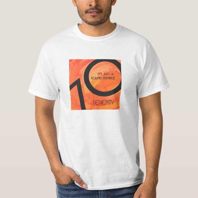 Camiseta Aniversário da Década Orange 70 (Frente)
