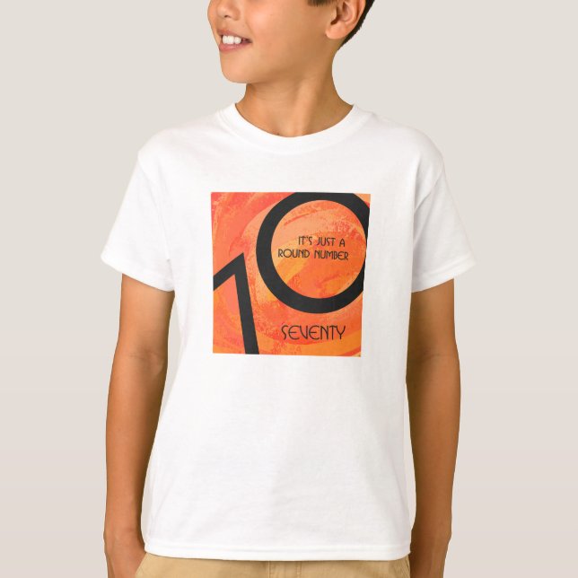 Camiseta Aniversário da Década Orange 70 (Frente)