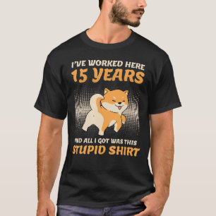 Camiseta Aniversário da Empresa 15 Anos de Serviço Aniversá