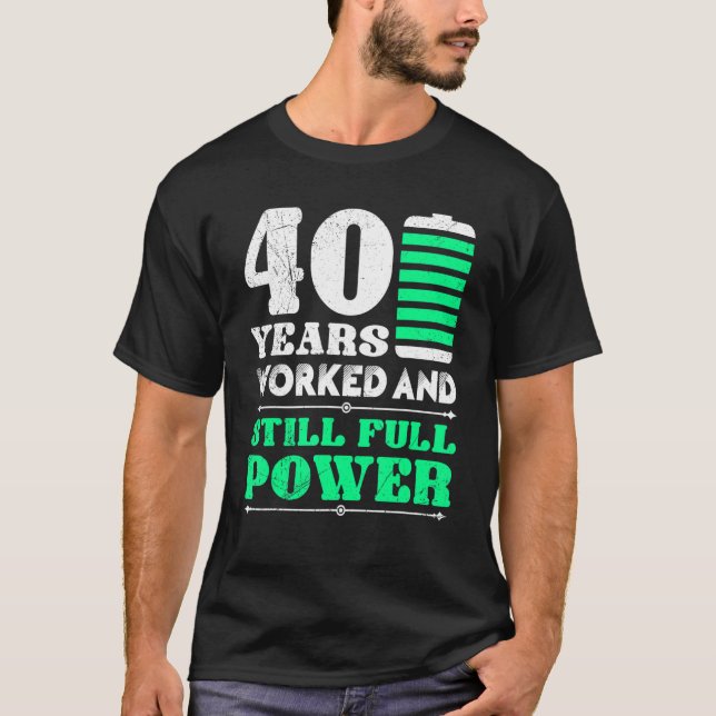 Camiseta Aniversário da Empresa 40 Anos de Trabalho (Frente)