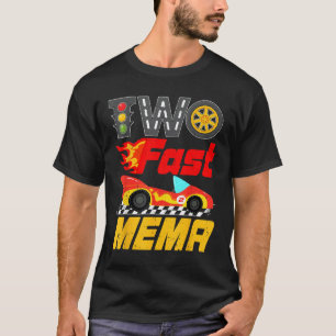 Camiseta Aniversário da Família de Carros de Corrida Rápida