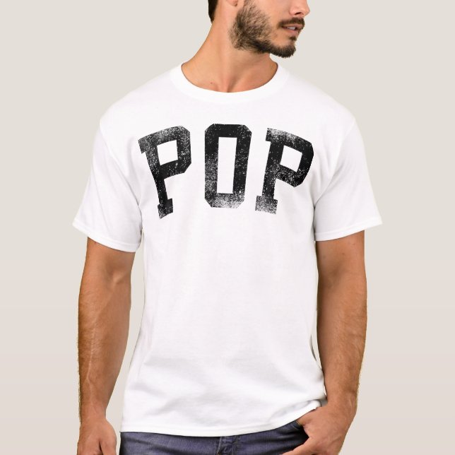 Camiseta Aniversário da fonte pop Bold (Frente)