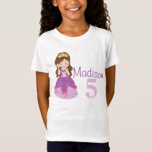 Camiseta Aniversário da Princesa Personalizada