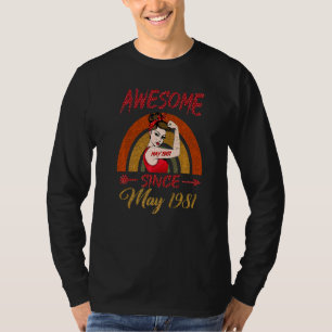Camiseta Aniversário da Rainha Rainha Incrível desde maio d