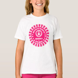 Camiseta Aniversário da Rainha Retron Pink de Corações