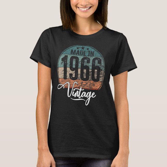 Camiseta Aniversário da Vintage Aniversário de 1966 Anivers (Frente)