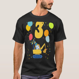 Camiseta Aniversário das aniversário de 3 anos
