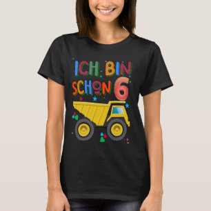 Camiseta Aniversário das crianças Trator alemão Texto ich c