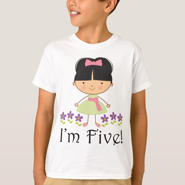 Camiseta Aniversário das meninas 5o (Frente)