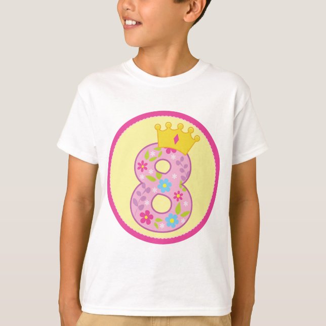 Camiseta Aniversário das meninas 8o (Frente)