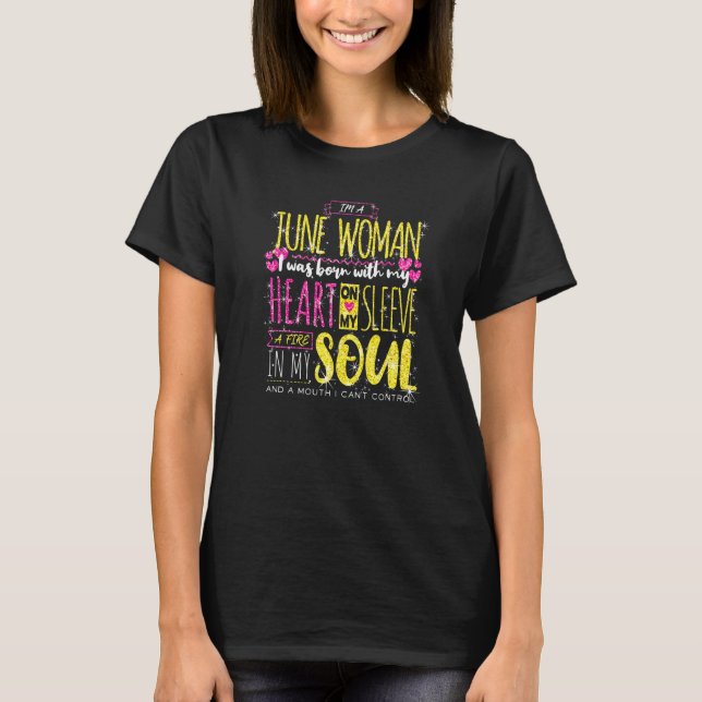 Camiseta Aniversário das mulheres Jovem Mês Gemini Bday Cel (Frente)