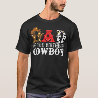 Camiseta Aniversário De 1º Ano Do Papai Cowboy Festa De Rod