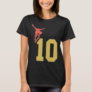 Camiseta Aniversário de 10 anos Amantes de Skate Patinador