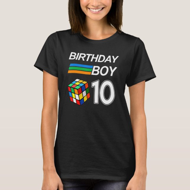 Camiseta Aniversário De 10 Anos De Idade Competitiva Com Re (Frente)